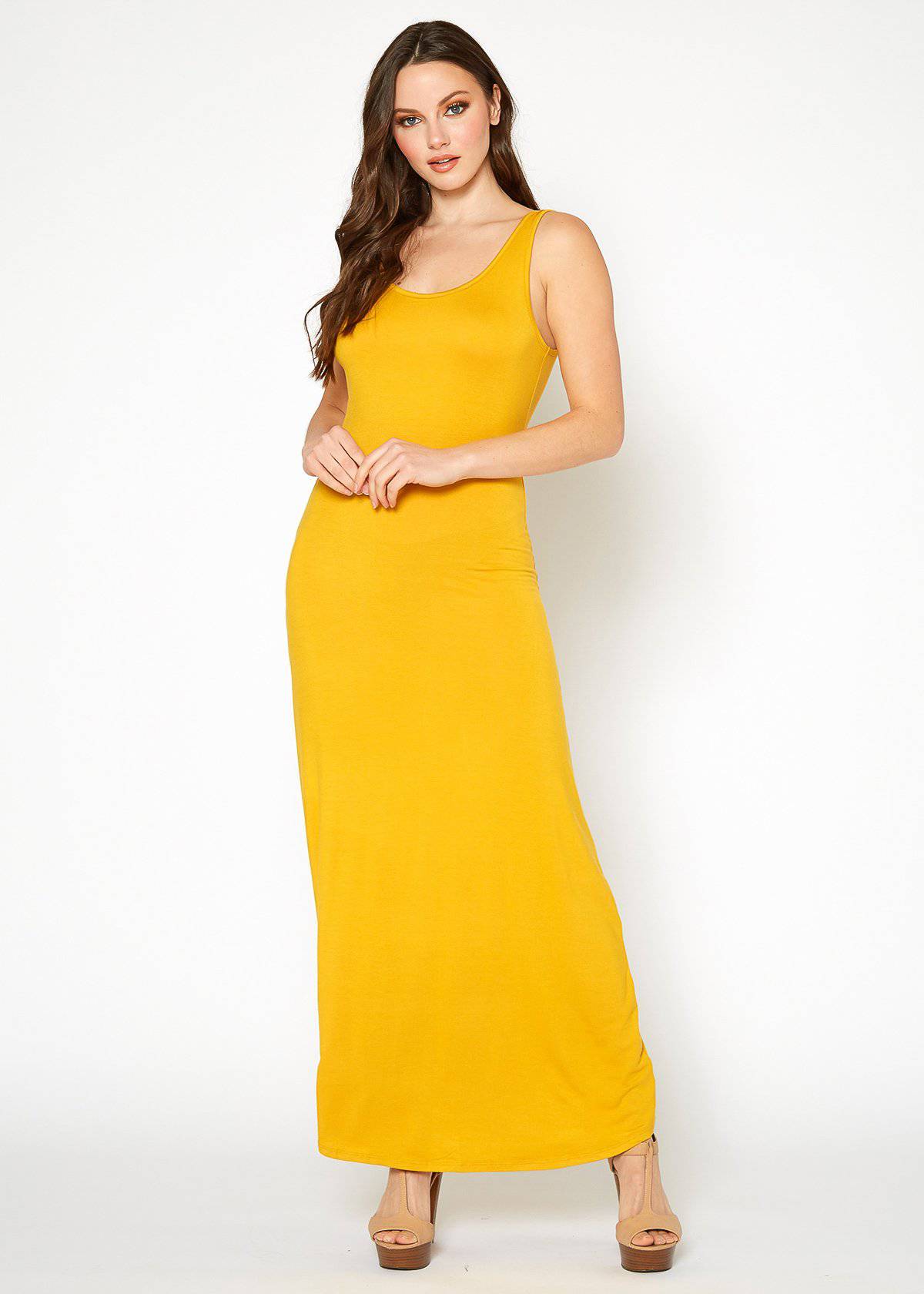 Buy Sleeveless Scoop Neck Maxi Dress by Shop at Konus