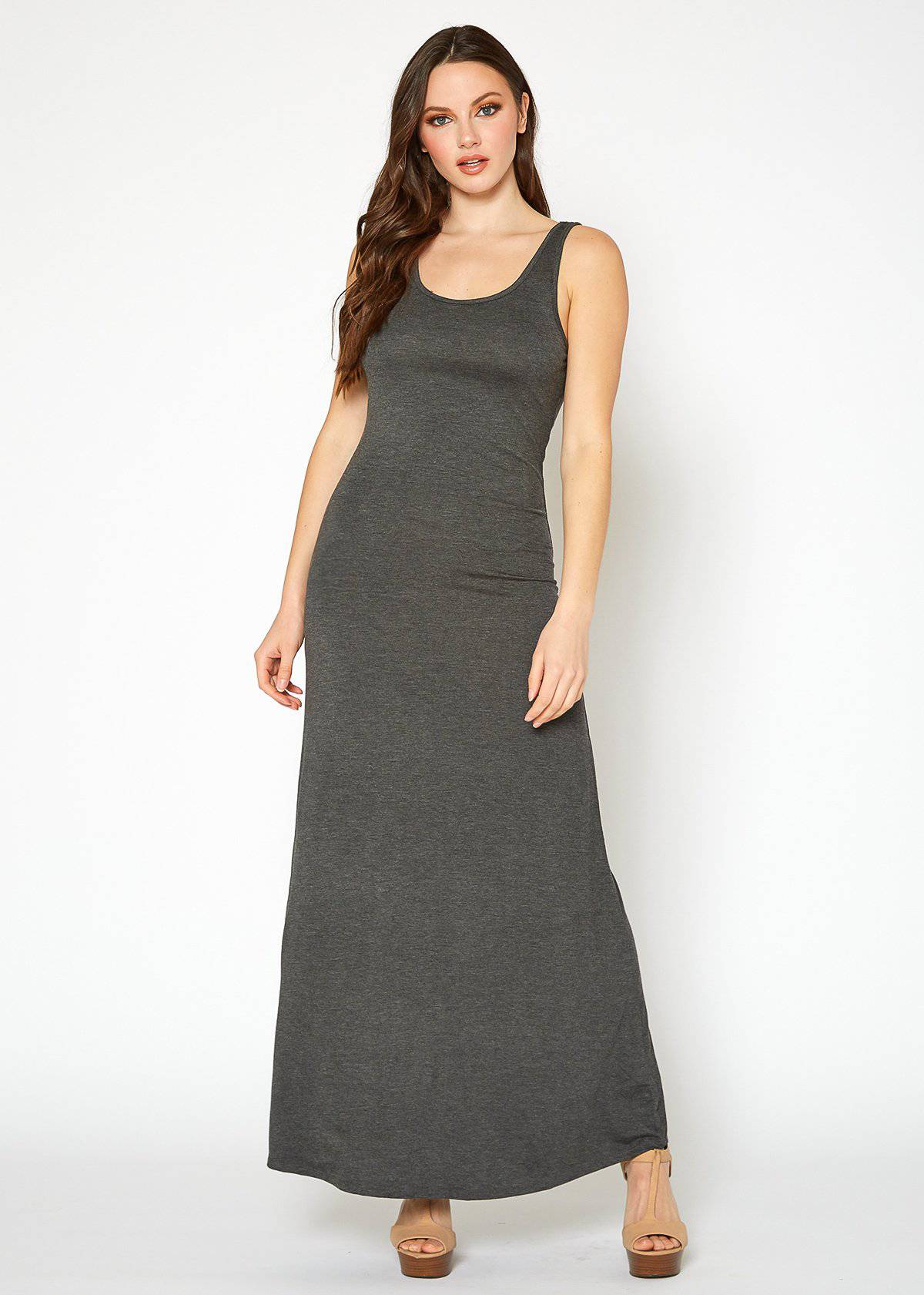 Buy Sleeveless Scoop Neck Maxi Dress by Shop at Konus
