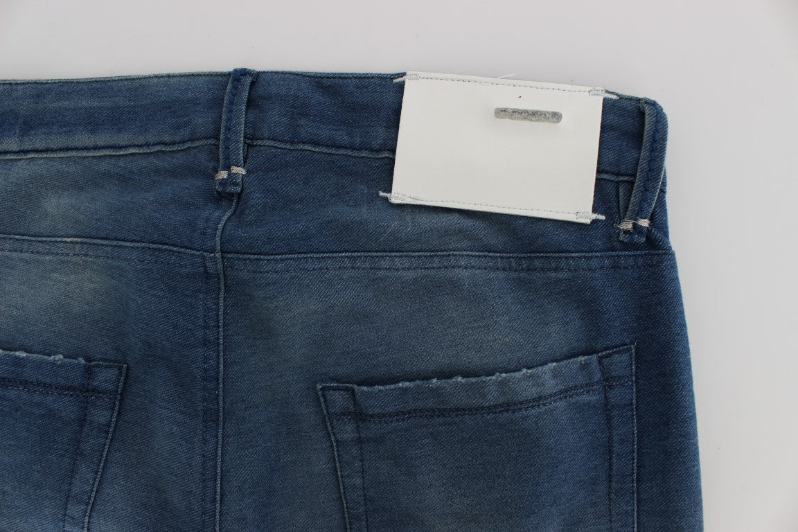 Buy Blue Wash Denim Cotton Stretch Slim Fit Jeans by Acht