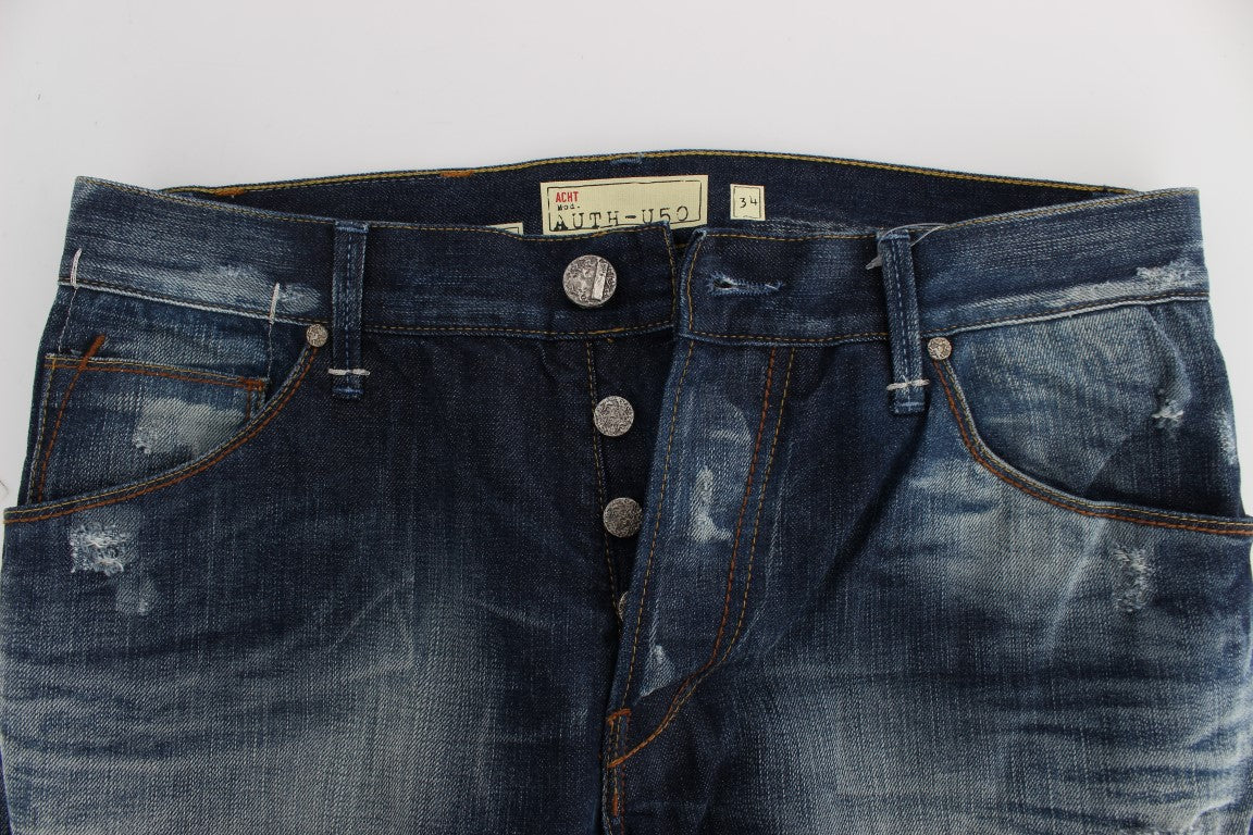 Buy Blue Wash Cotton Denim Regular Fit Jeans by Acht