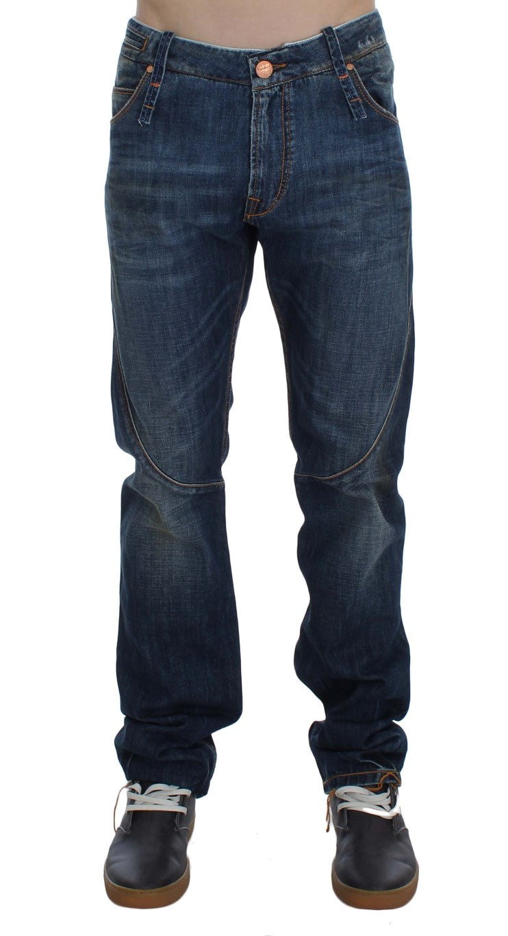 Buy Blue Wash Cotton Denim Slim Fit Jeans by Acht