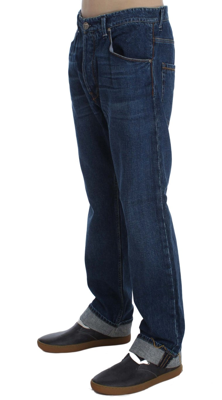 Chic Baggy Loose Fit Blue Jeans for Men