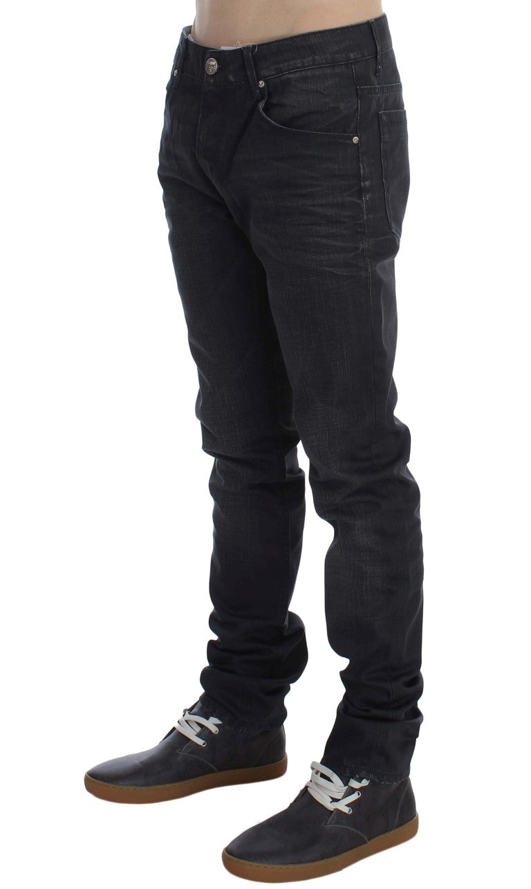 Buy Gray Cotton Skinny Slim Fit Jeans by Acht