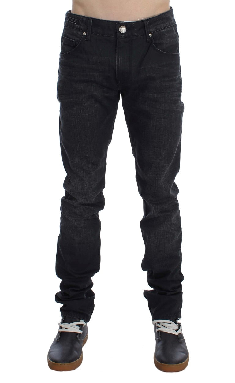 Buy Gray Cotton Skinny Slim Fit Jeans by Acht