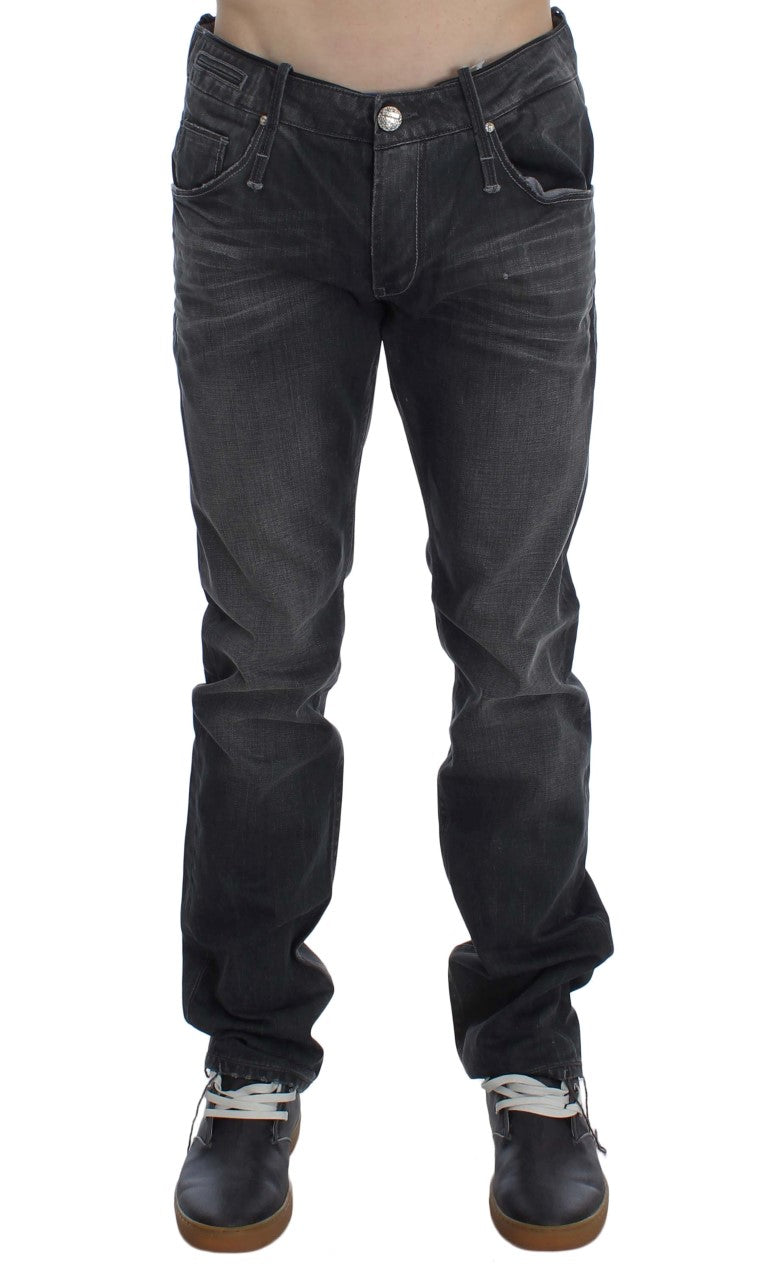 Buy Gray Cotton Regular Low Fit Jeans by Acht