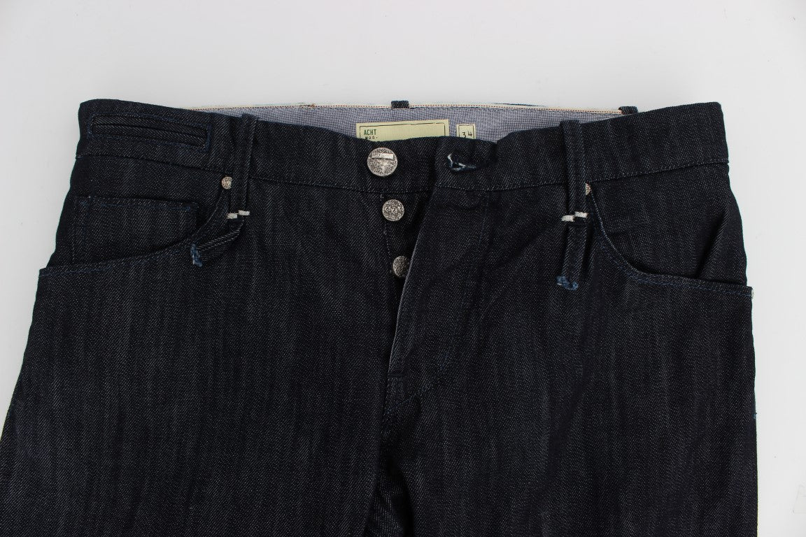 Buy Blue Cotton Regular Straight Fit Jeans by Acht