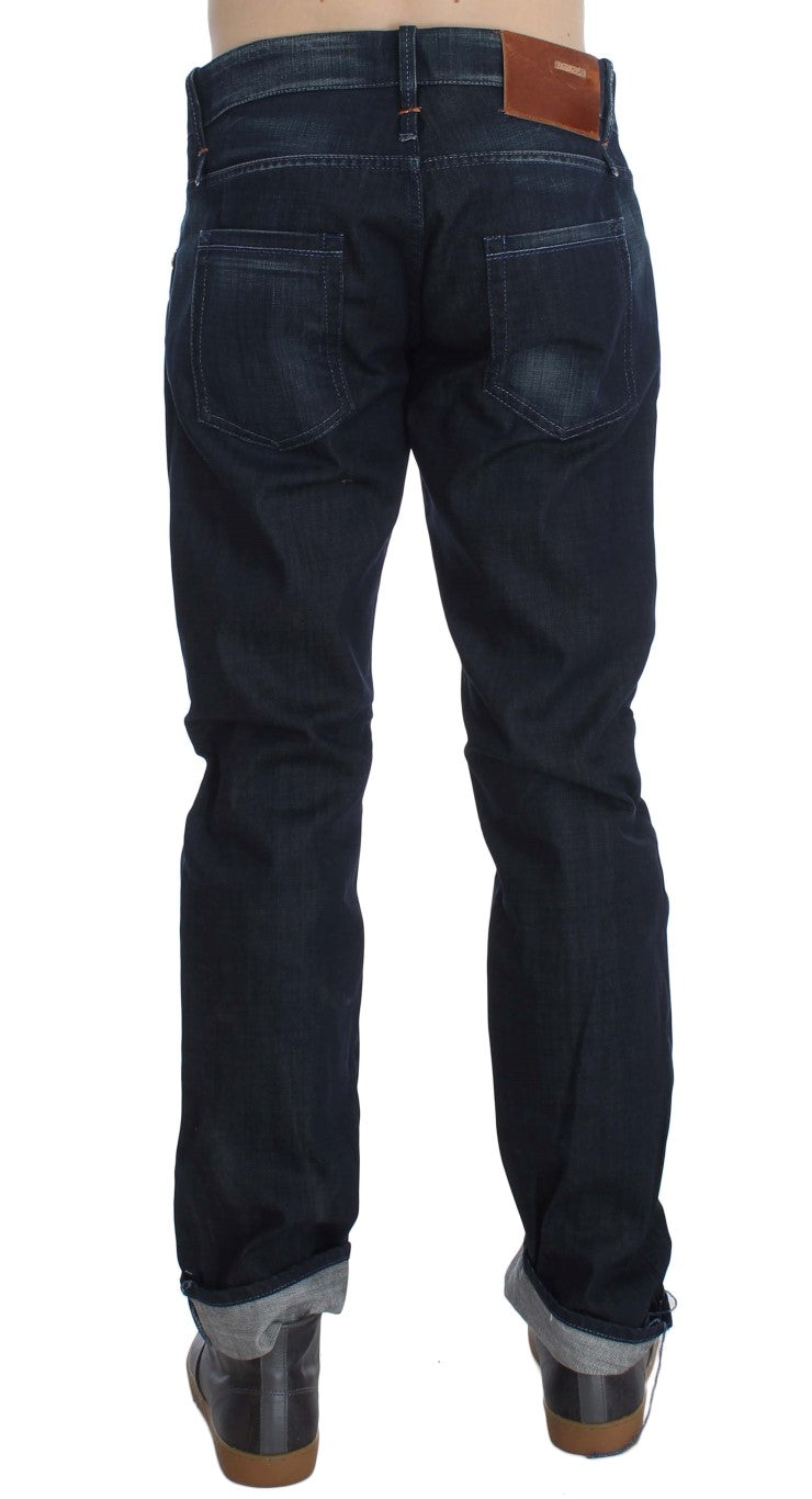 Buy Blue Wash Cotton Regular Straight Fit Jeans by Acht