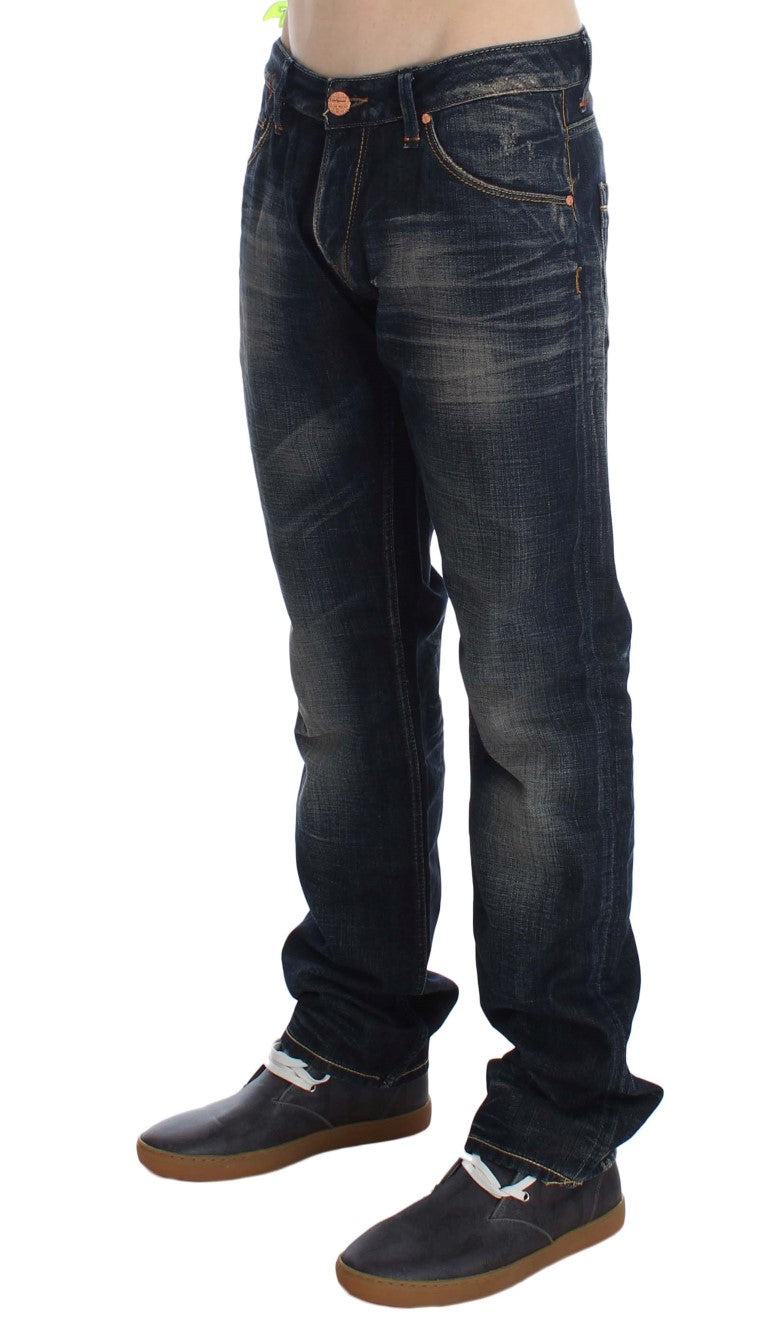 Buy Blue Wash Straight Fit Low Waist Jeans by Acht