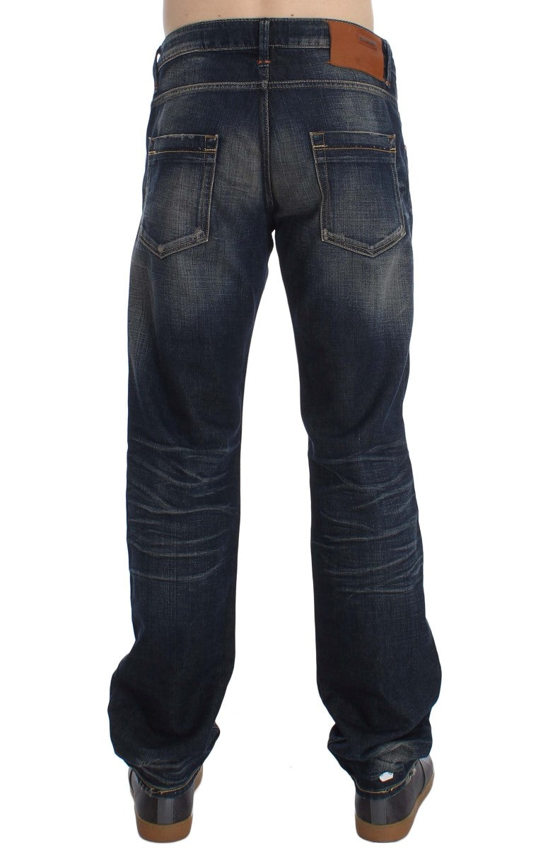Buy Blue Wash Straight Fit Low Waist Jeans by Acht