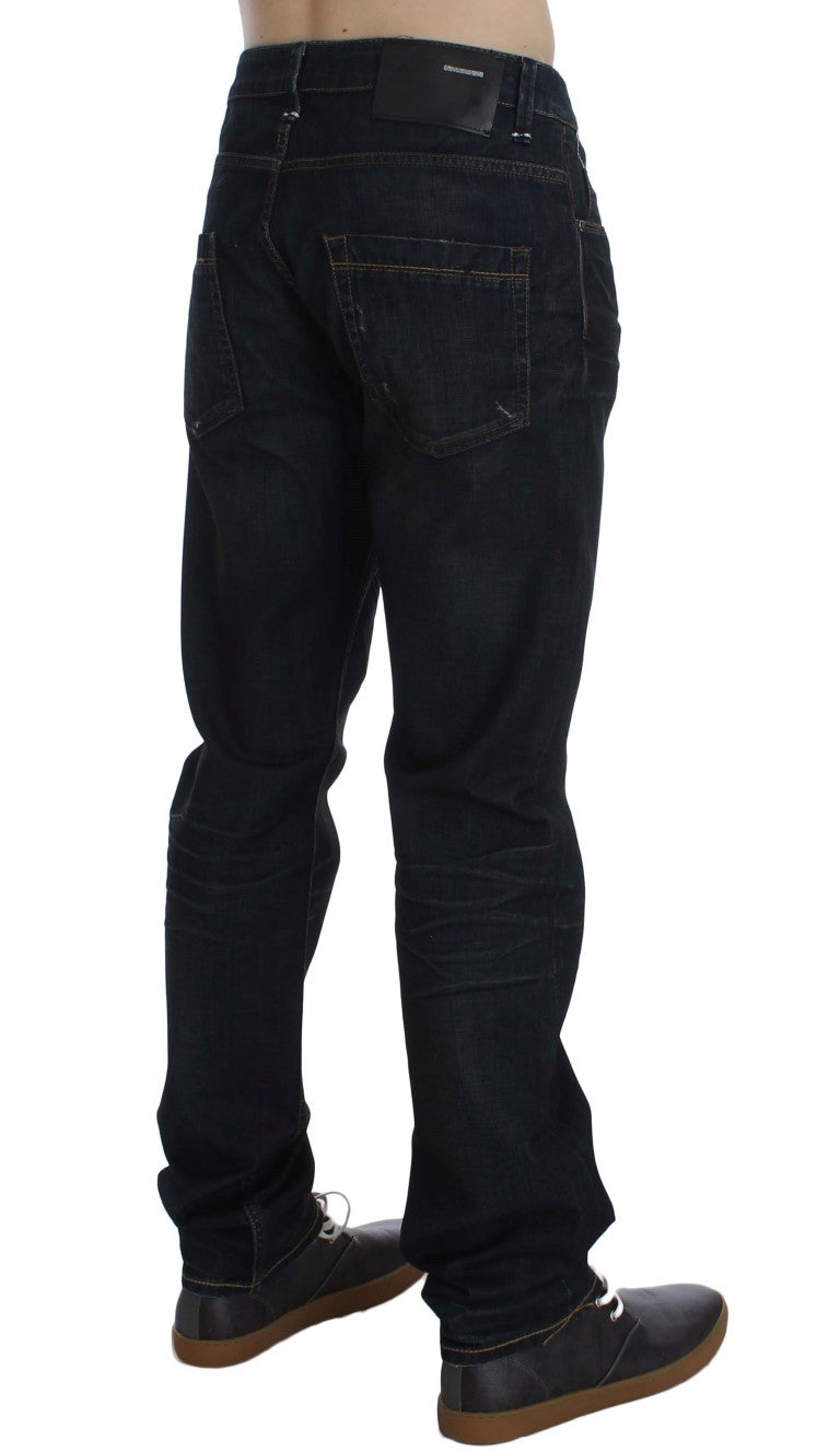 Buy Blue Wash Cotton Denim Straight Fit Jeans by Acht