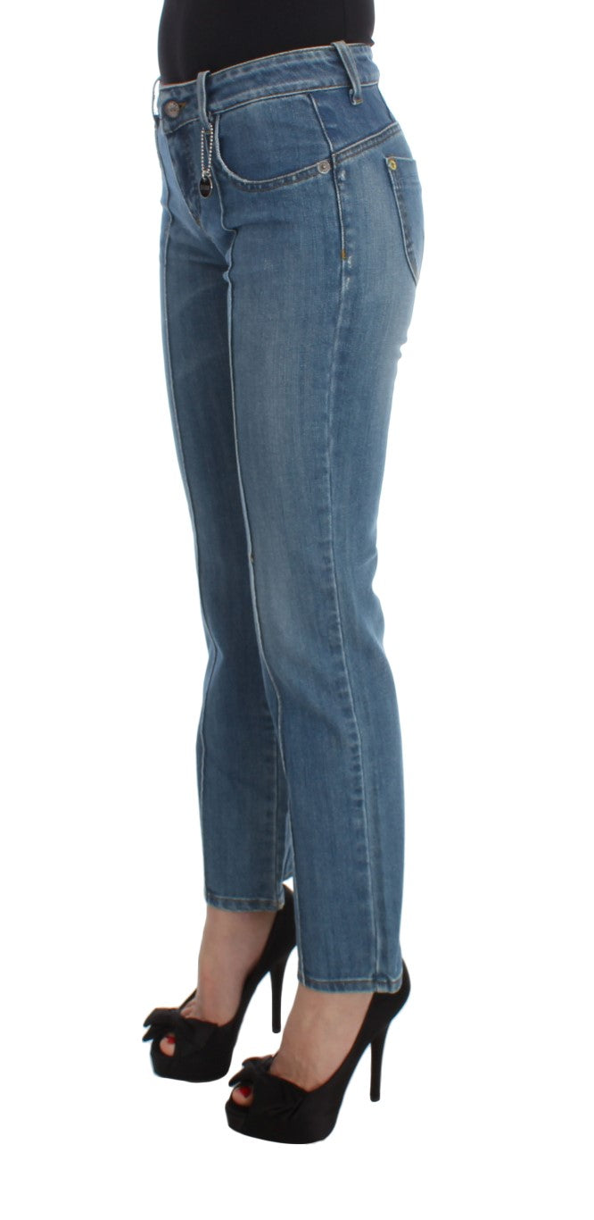 Chic Slim Fit Blue Jeans for the Modern Woman