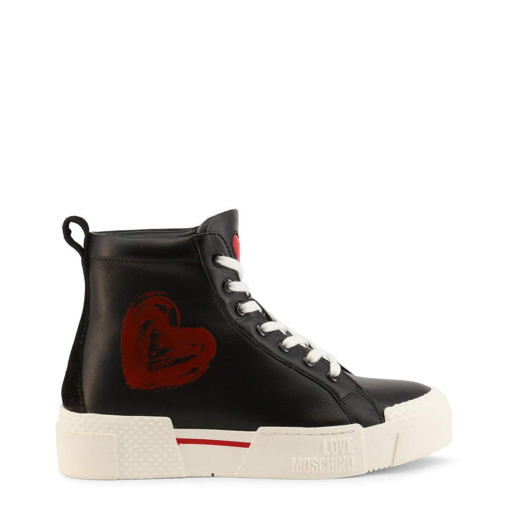 Love Moschino Round Toe High Top Sneakers
