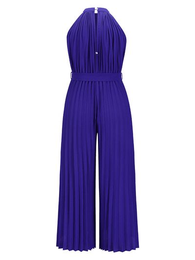 Buy Cutout Tied Pleated Sleeveless Jumpsuit by Faz