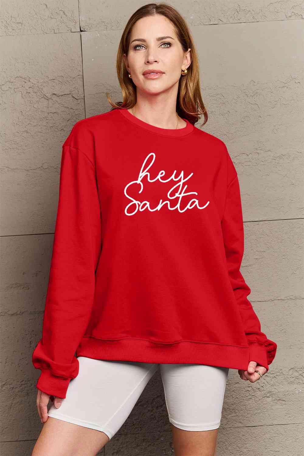 Buy Full Size HEY SANTA Graphic Sweatshirt by Faz