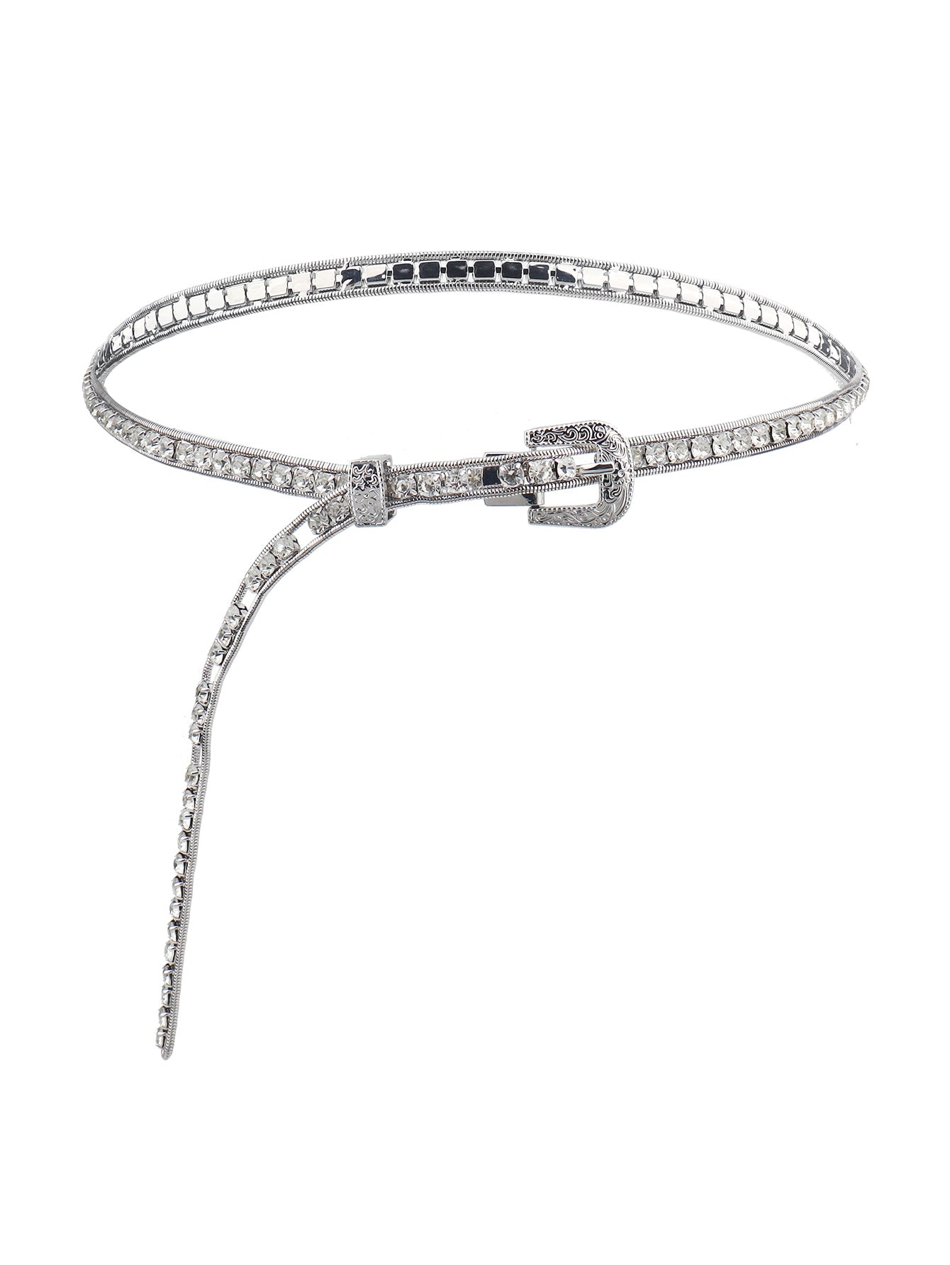 Buy Rhinestone Metal Belt by Faz