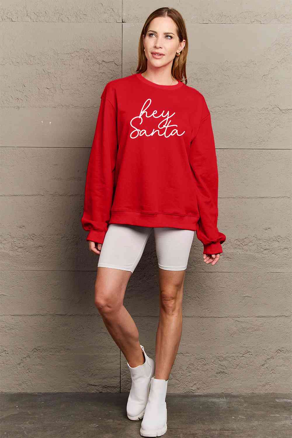 Buy Full Size HEY SANTA Graphic Sweatshirt by Faz