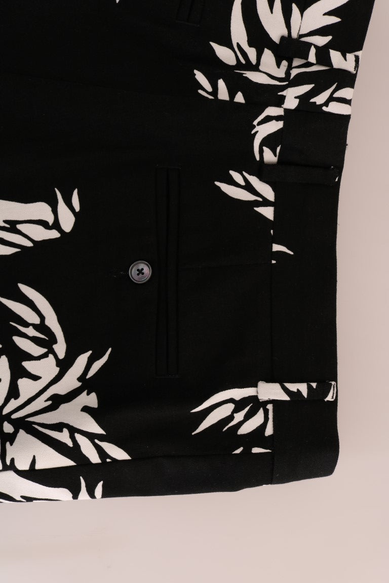 Buy Black Tree Cotton Stretch Pants by Dolce & Gabbana