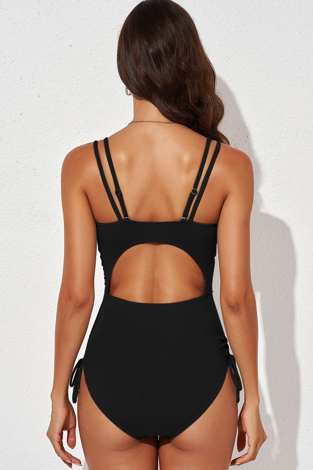Buy Tied Cutout Plunge One-Piece Swimsuit by Faz