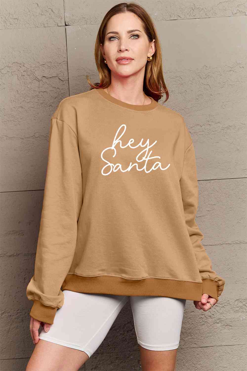 Buy Full Size HEY SANTA Graphic Sweatshirt by Faz