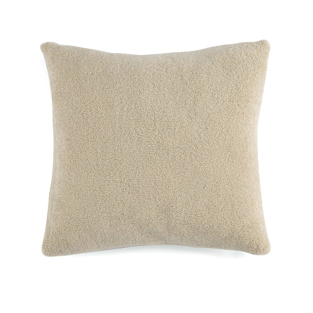 Buy Avignon Sherpa Square Pillow, Ivory by Shiraleah