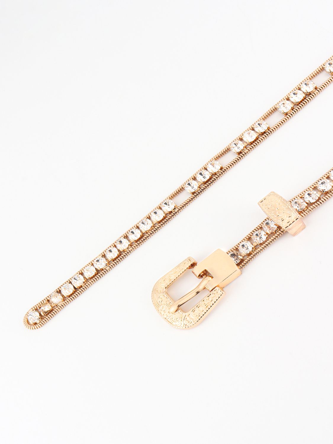 Buy Rhinestone Metal Belt by Faz