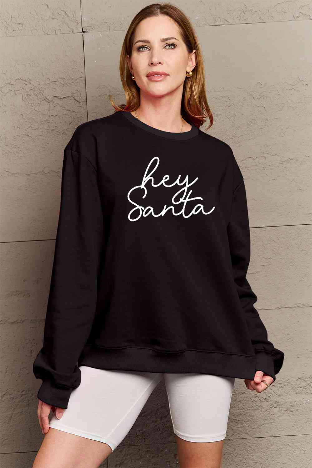 Buy Full Size HEY SANTA Graphic Sweatshirt by Faz