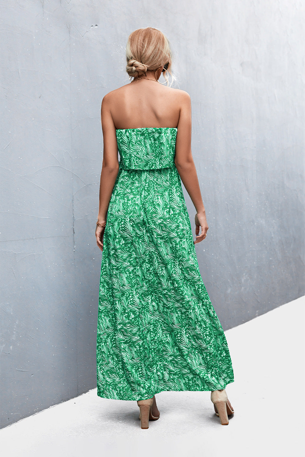 Buy Strapless Split Maxi Dress by Faz