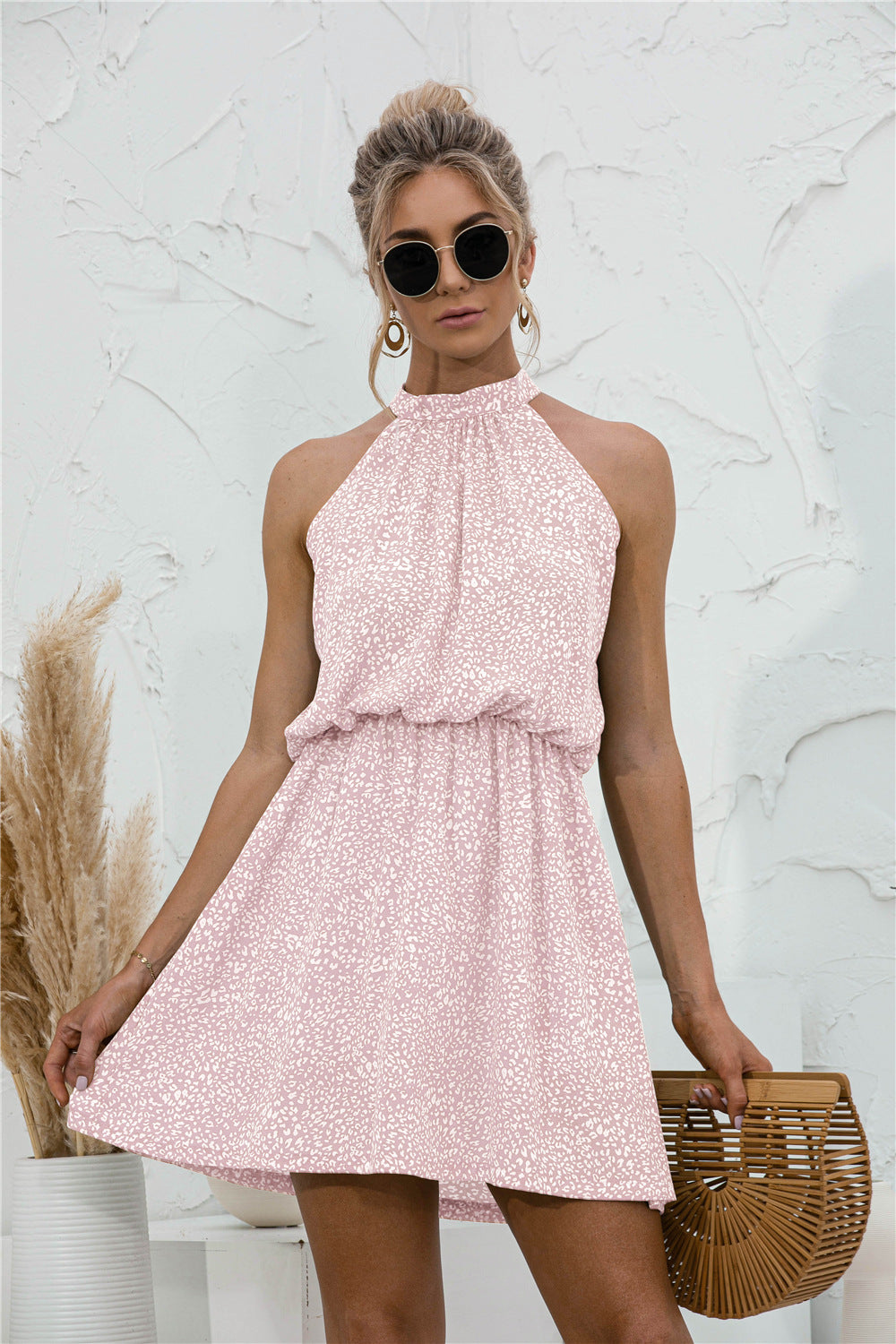 Buy Floral Tied Sleeveless Mini Dress by YO