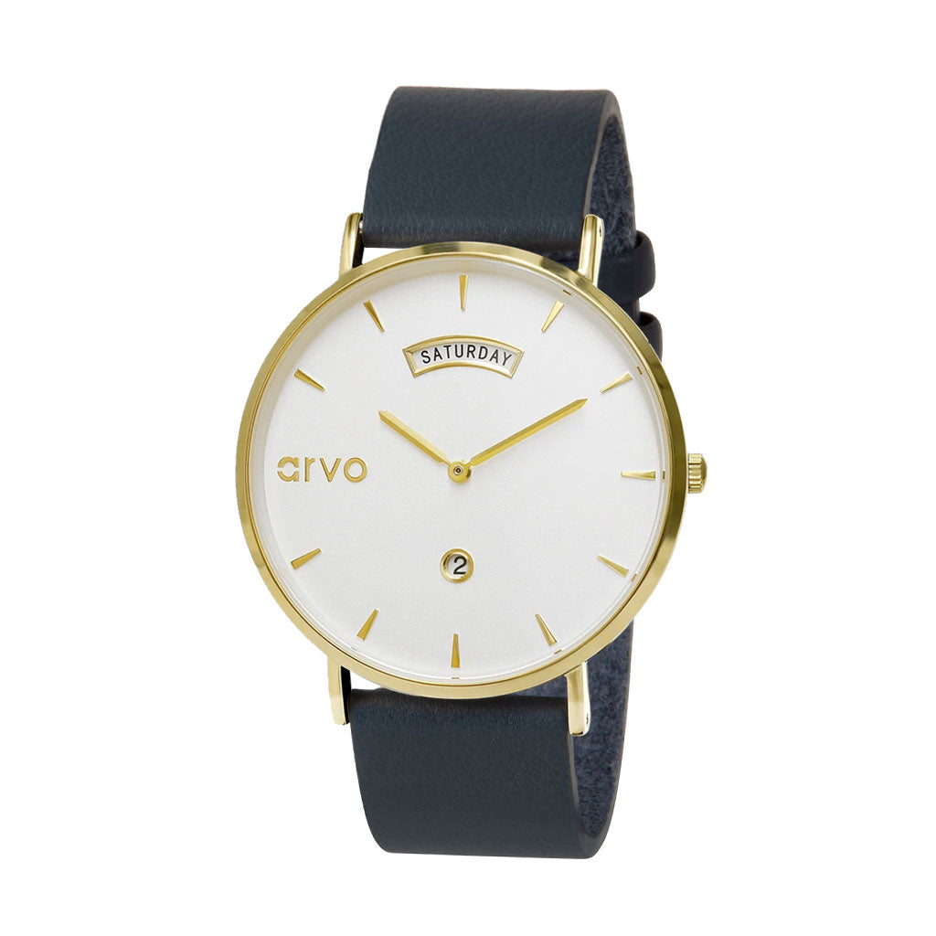 Buy Arvo Awristacrat Watch - Gold - Marino Blue Band by Arvo