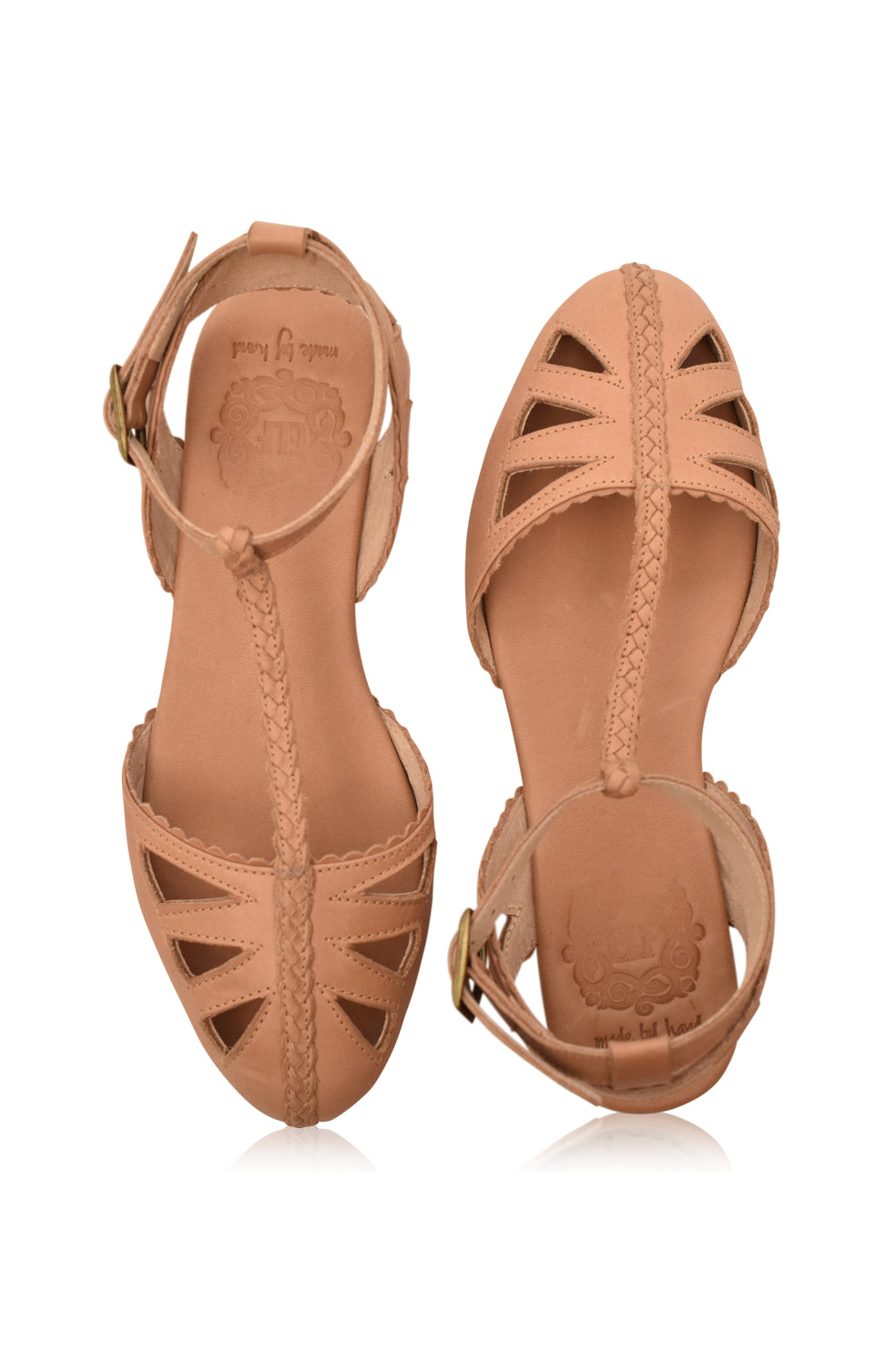 Buy Bounty T-strap Leather Sandals by Bali ELF