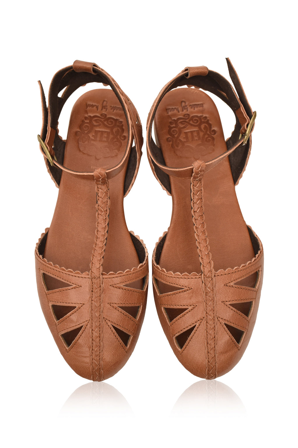 Buy Bounty T-strap Leather Sandals by ELF