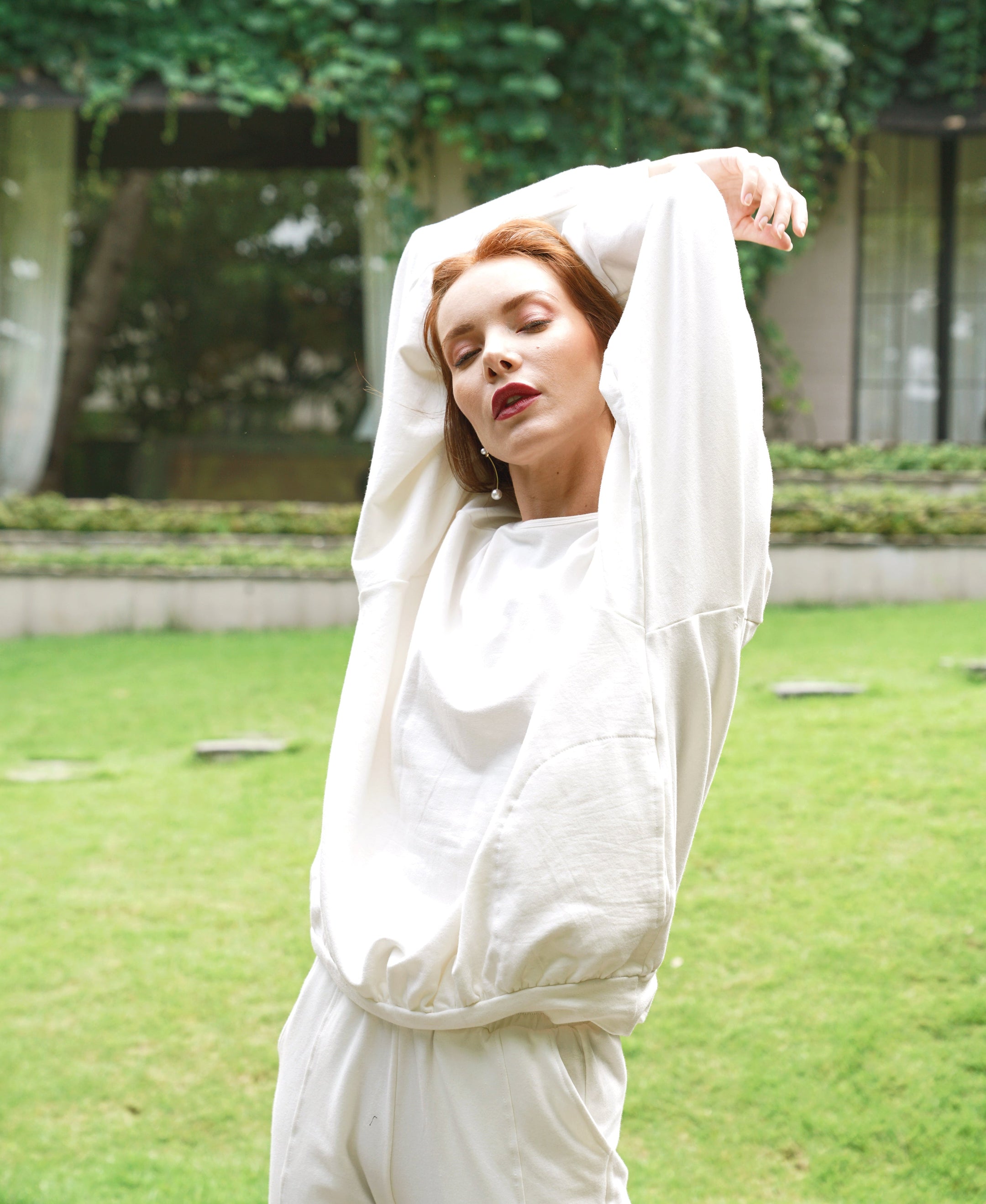 Buy HALEY Bamboo Fleece Sweaters, in Off White by BrunnaCo