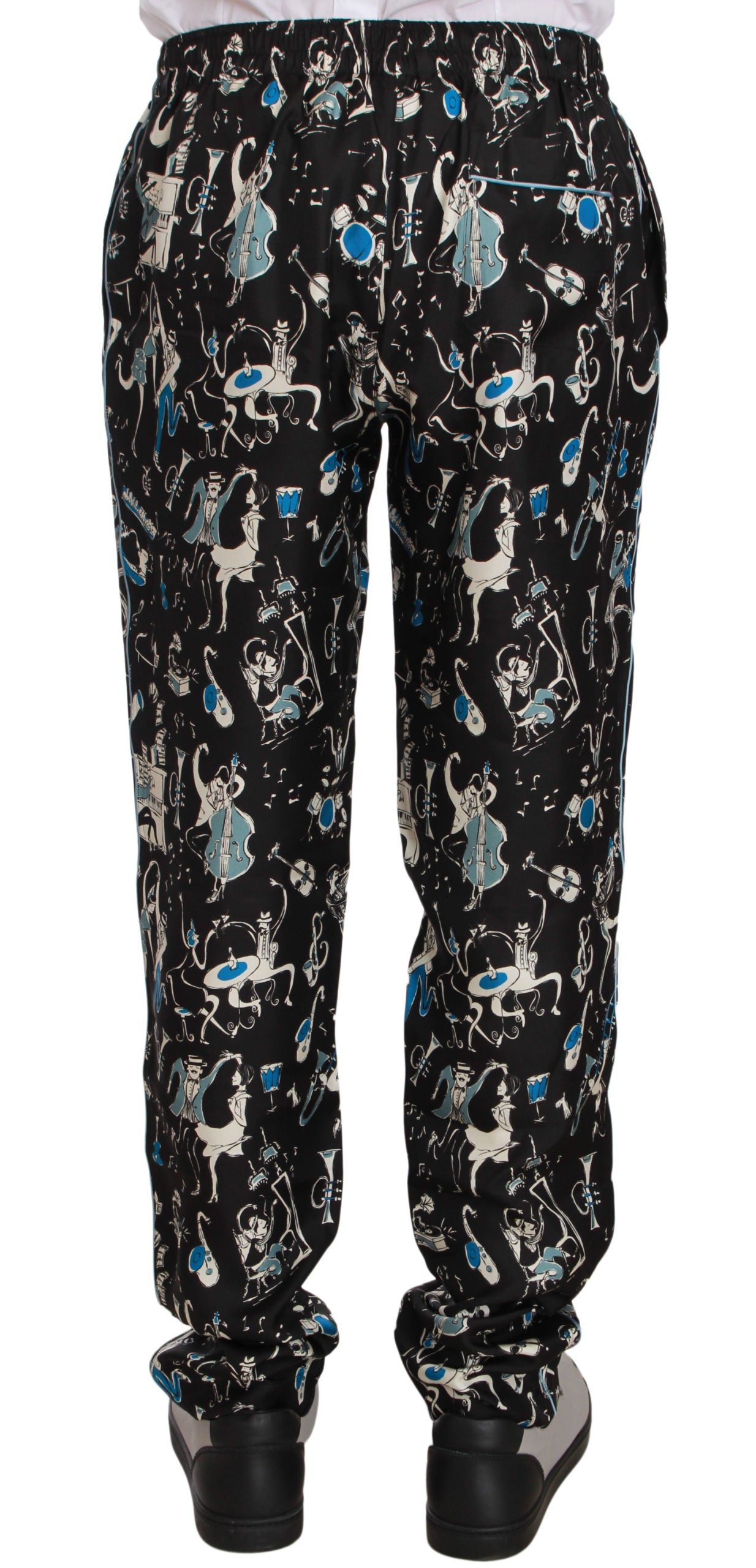 Buy Black Musical Instrument Sleepwear Pants by Dolce & Gabbana
