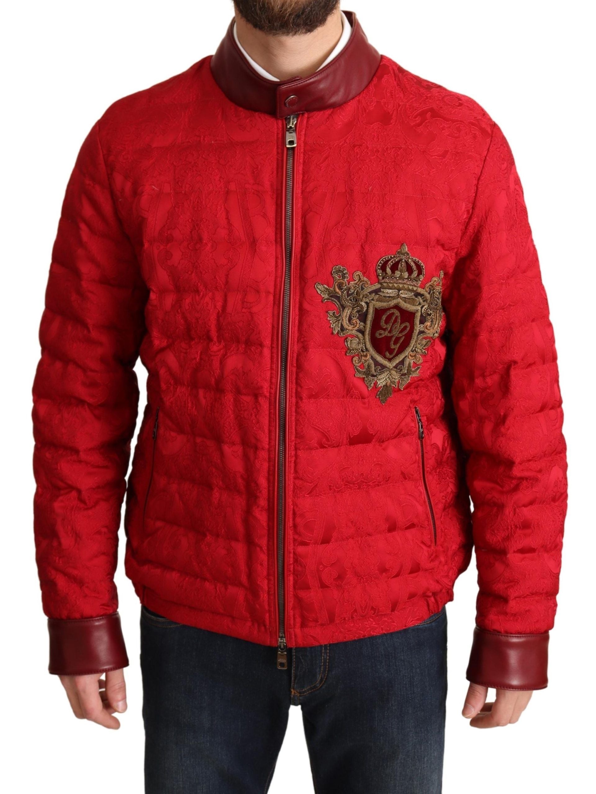 Red and Gold Bomber Designer Jacket