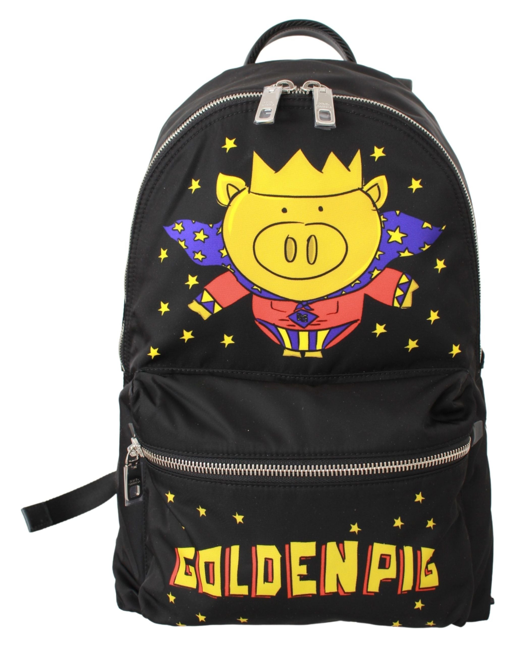 Golden Pig Motif Luxe Backpack