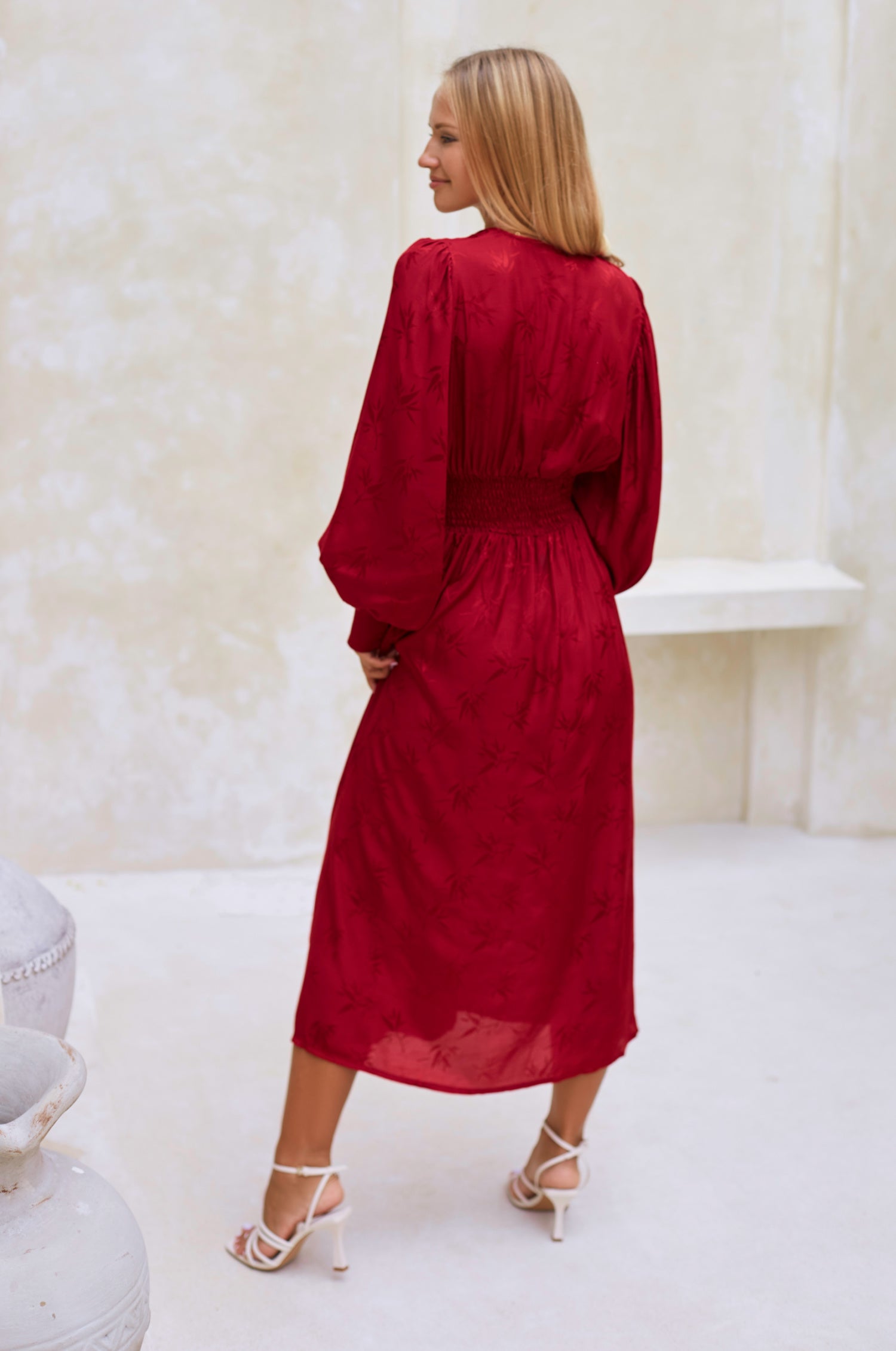 Buy Juliette Pearl Buttons Midi Dress by ELF