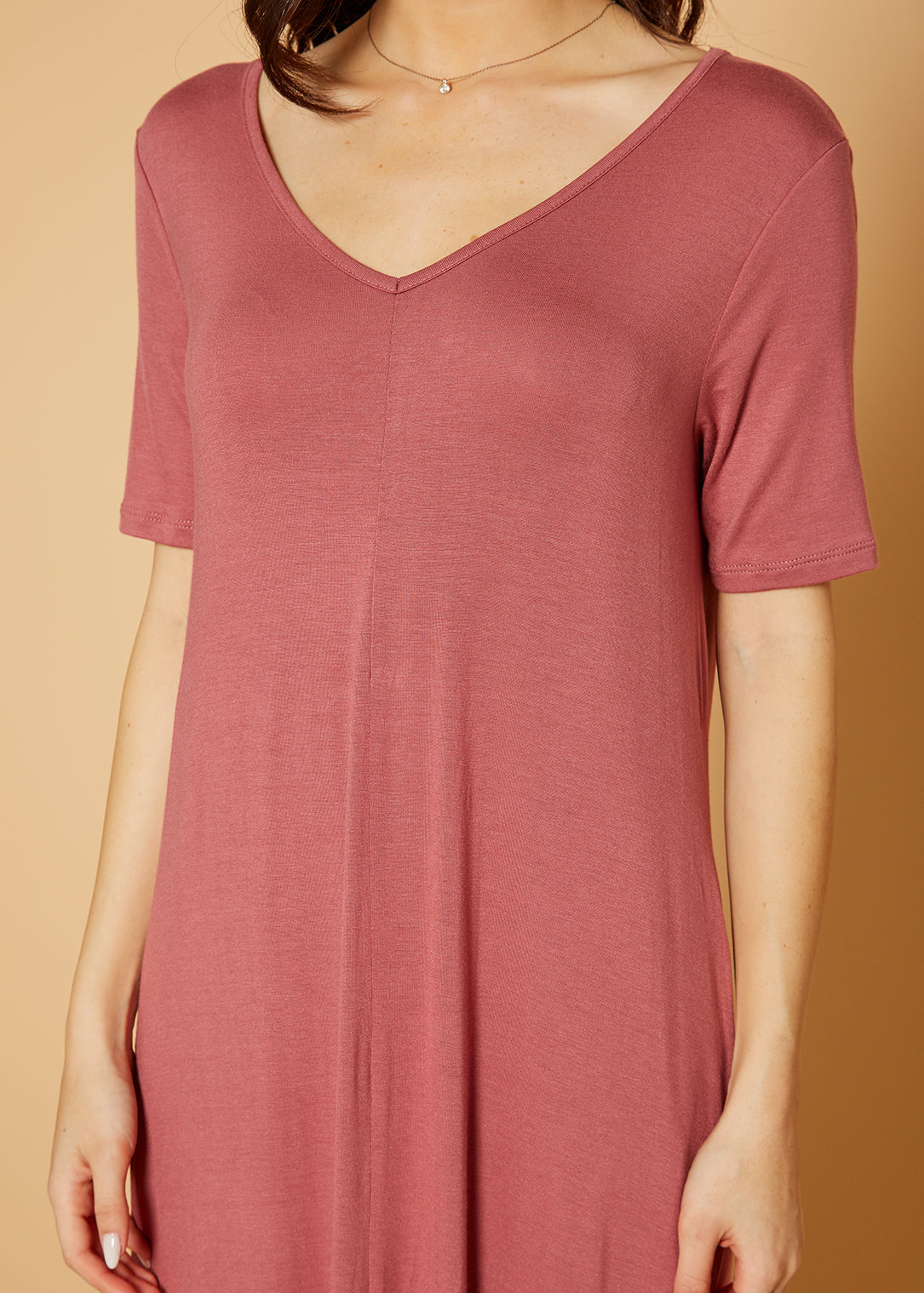 Buy V-neck Short Sleeve Maxi Dress With Pockets by Shop at Konus