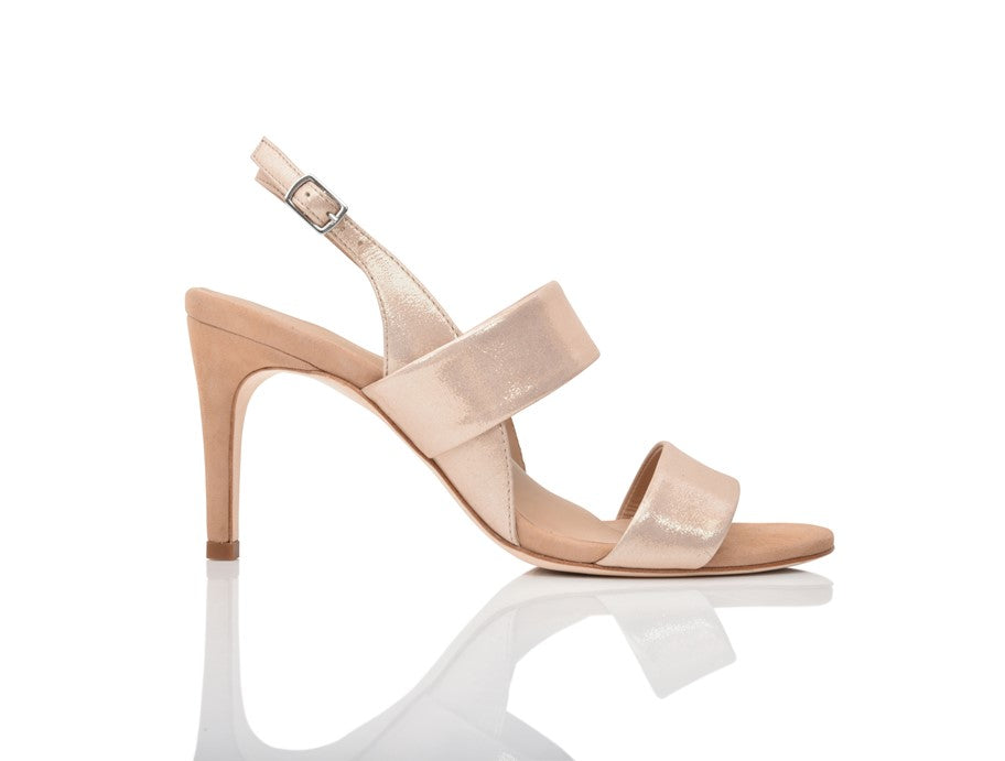 Buy Fortune  Fawn Shimmer Suede by Joan Oloff Shoes by Joan Oloff Shoes