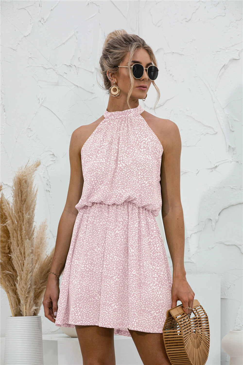 Buy Floral Tied Sleeveless Mini Dress by YO