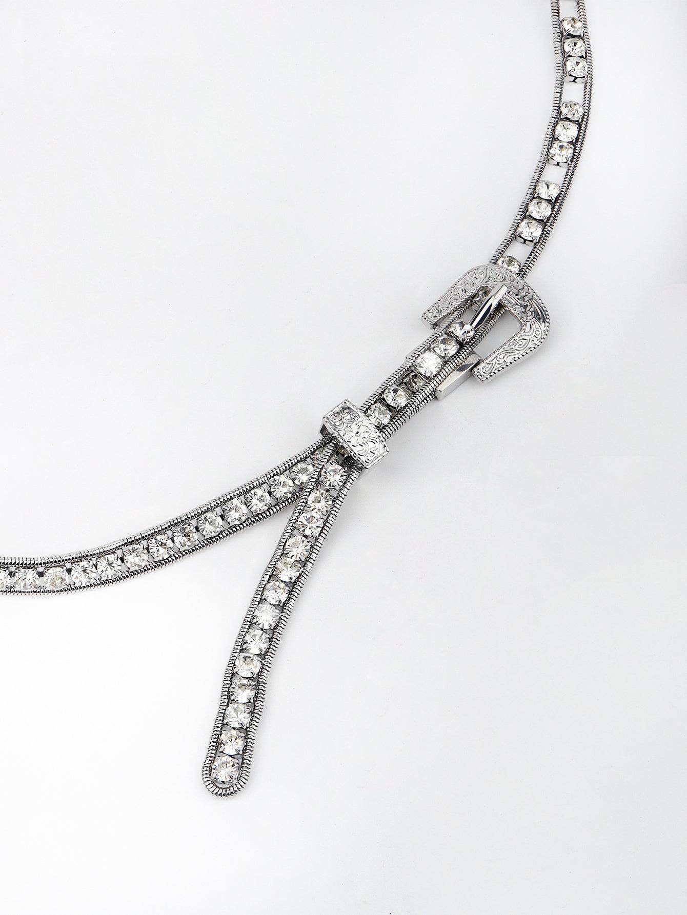 Buy Rhinestone Metal Belt by Faz