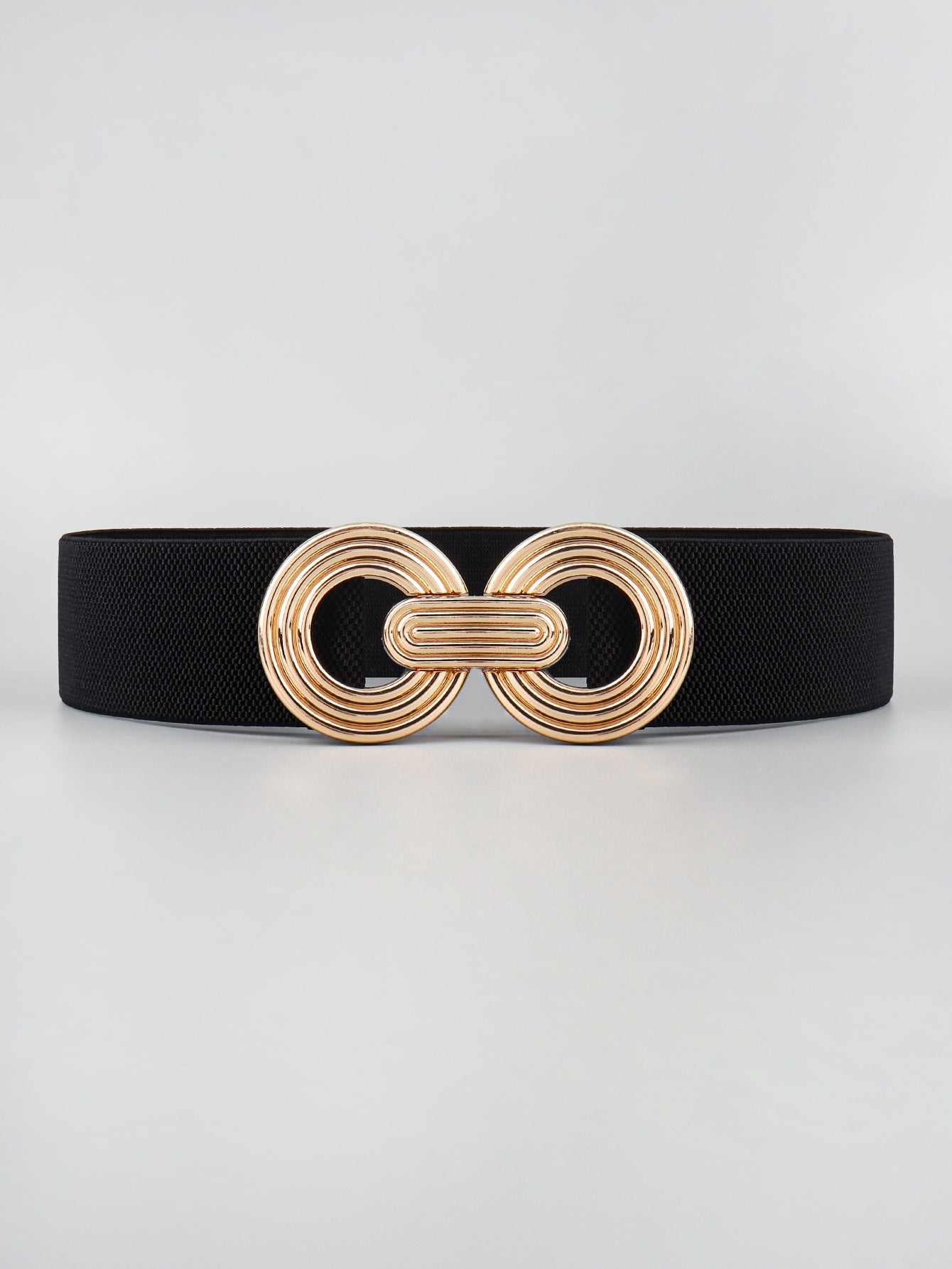 Buy Geometric Buckle Elastic Wide Belt by Faz