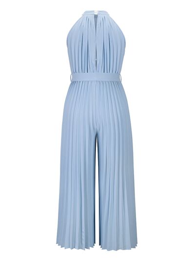 Buy Cutout Tied Pleated Sleeveless Jumpsuit by Faz