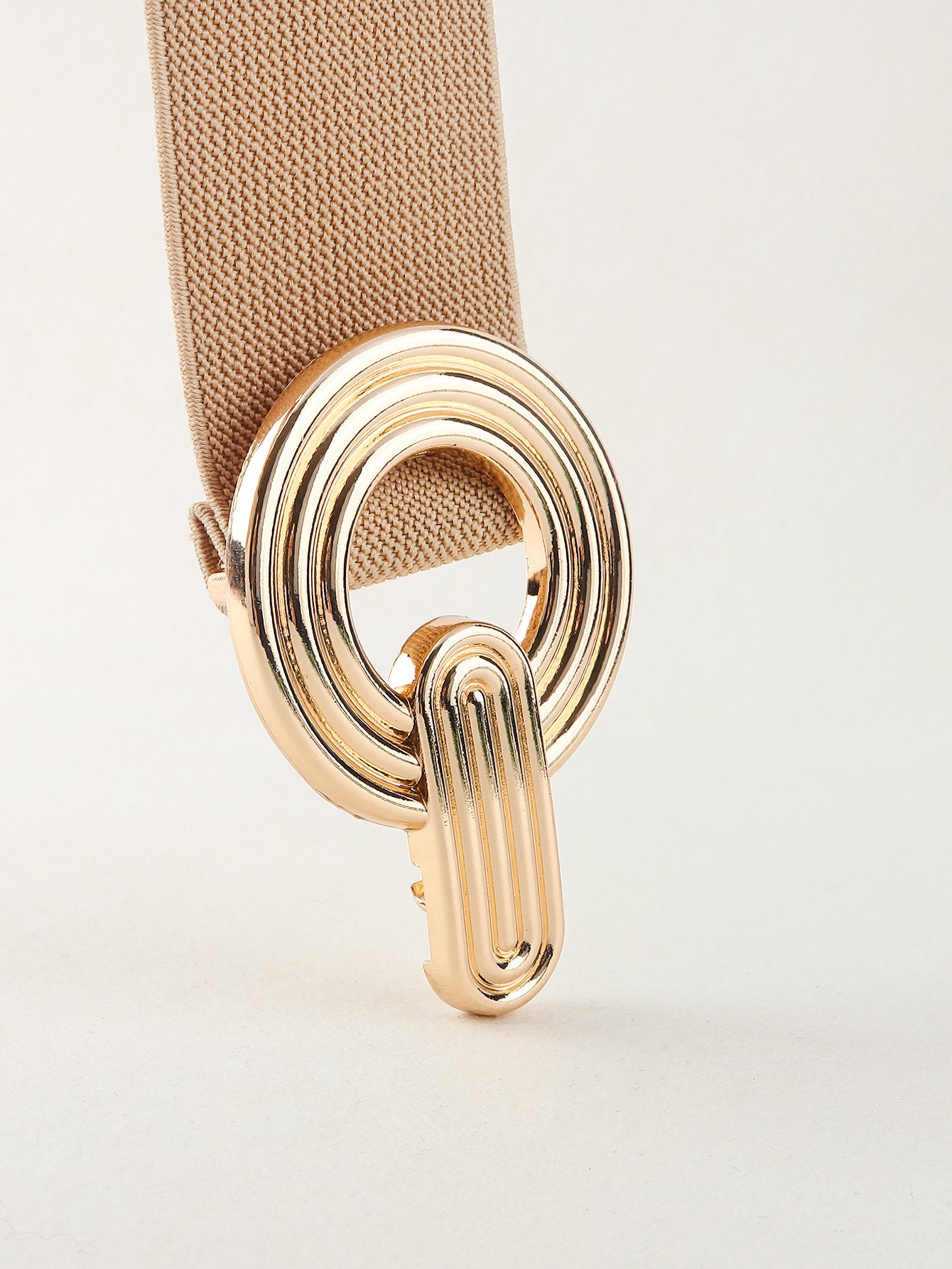 Buy Geometric Buckle Elastic Wide Belt by Faz