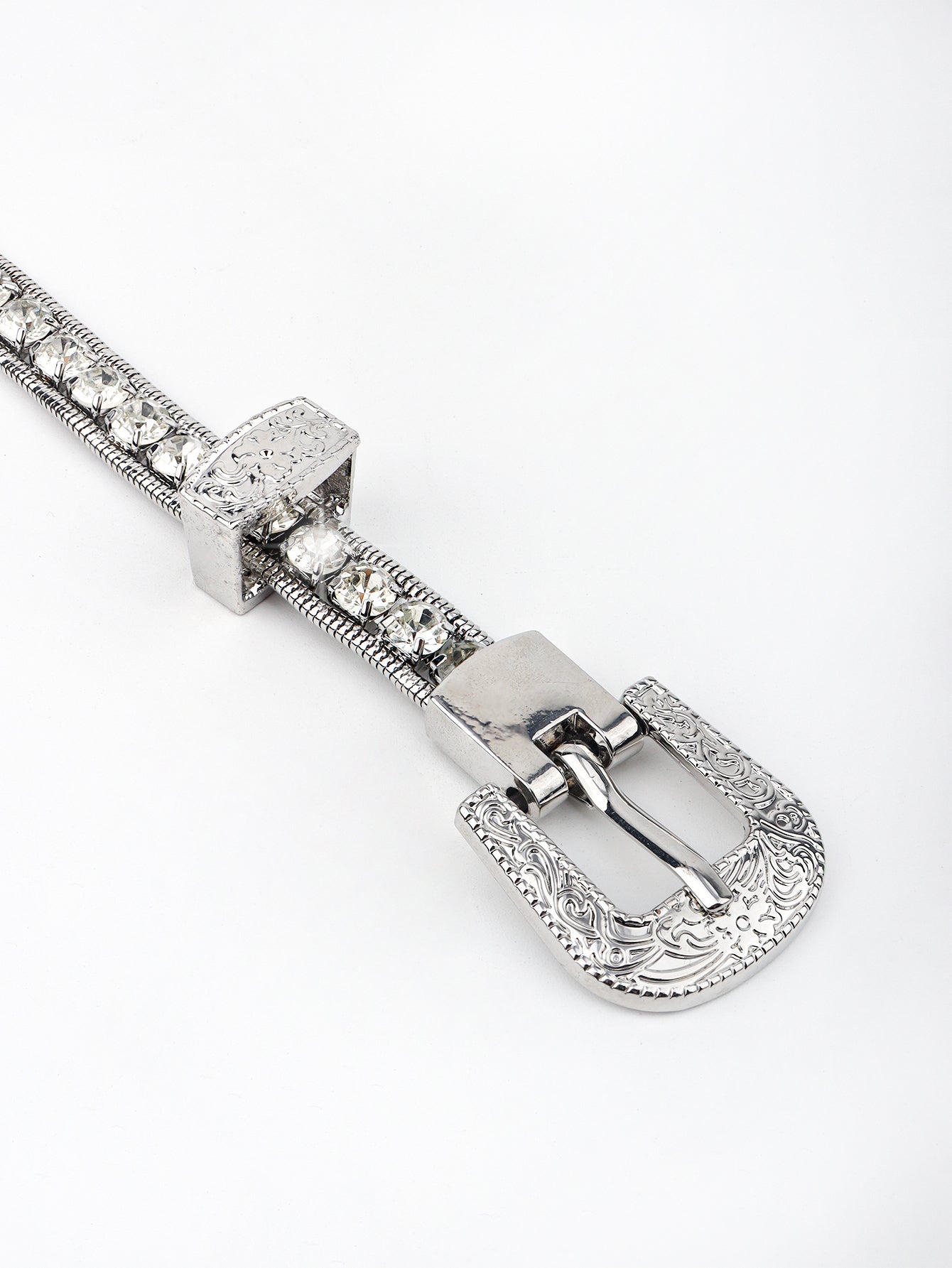 Buy Rhinestone Metal Belt by Faz