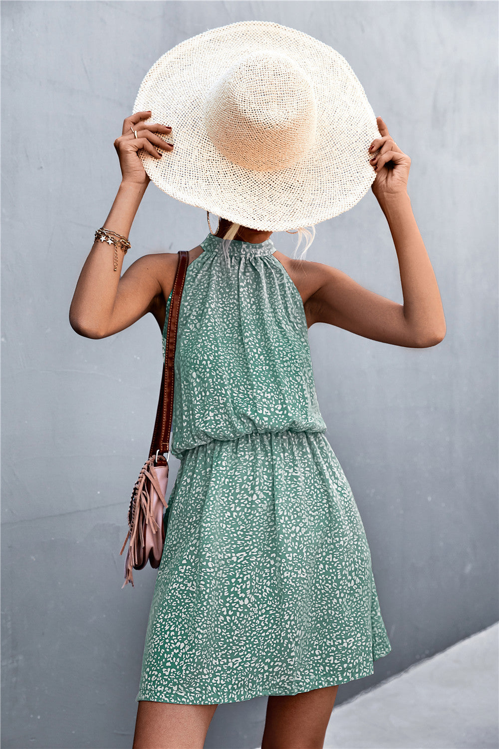 Buy Floral Tied Sleeveless Mini Dress by YO