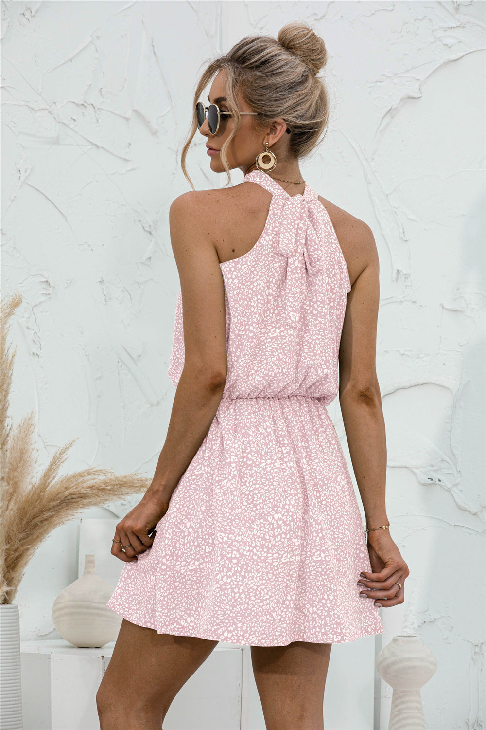 Buy Floral Tied Sleeveless Mini Dress by YO