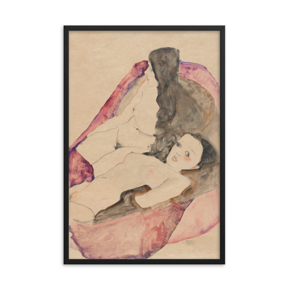 Naked Women Posing Sexually Wall Art Print