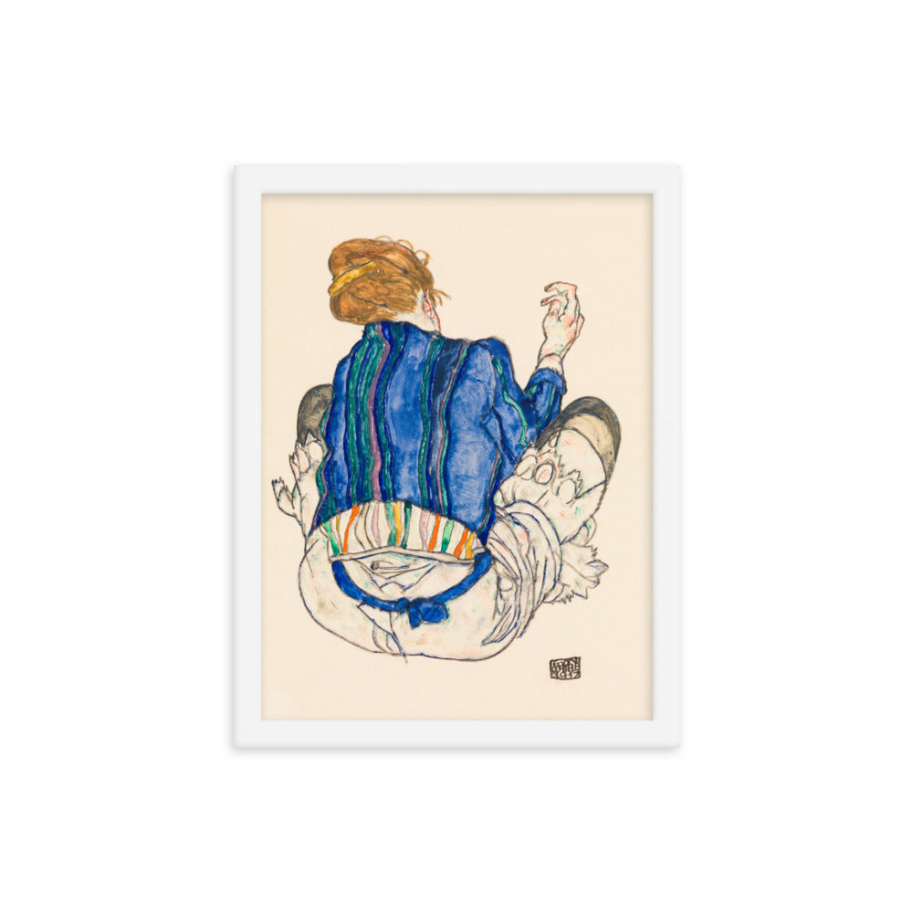 Buy Seated Woman, Back View Wall Art Print by Faz
