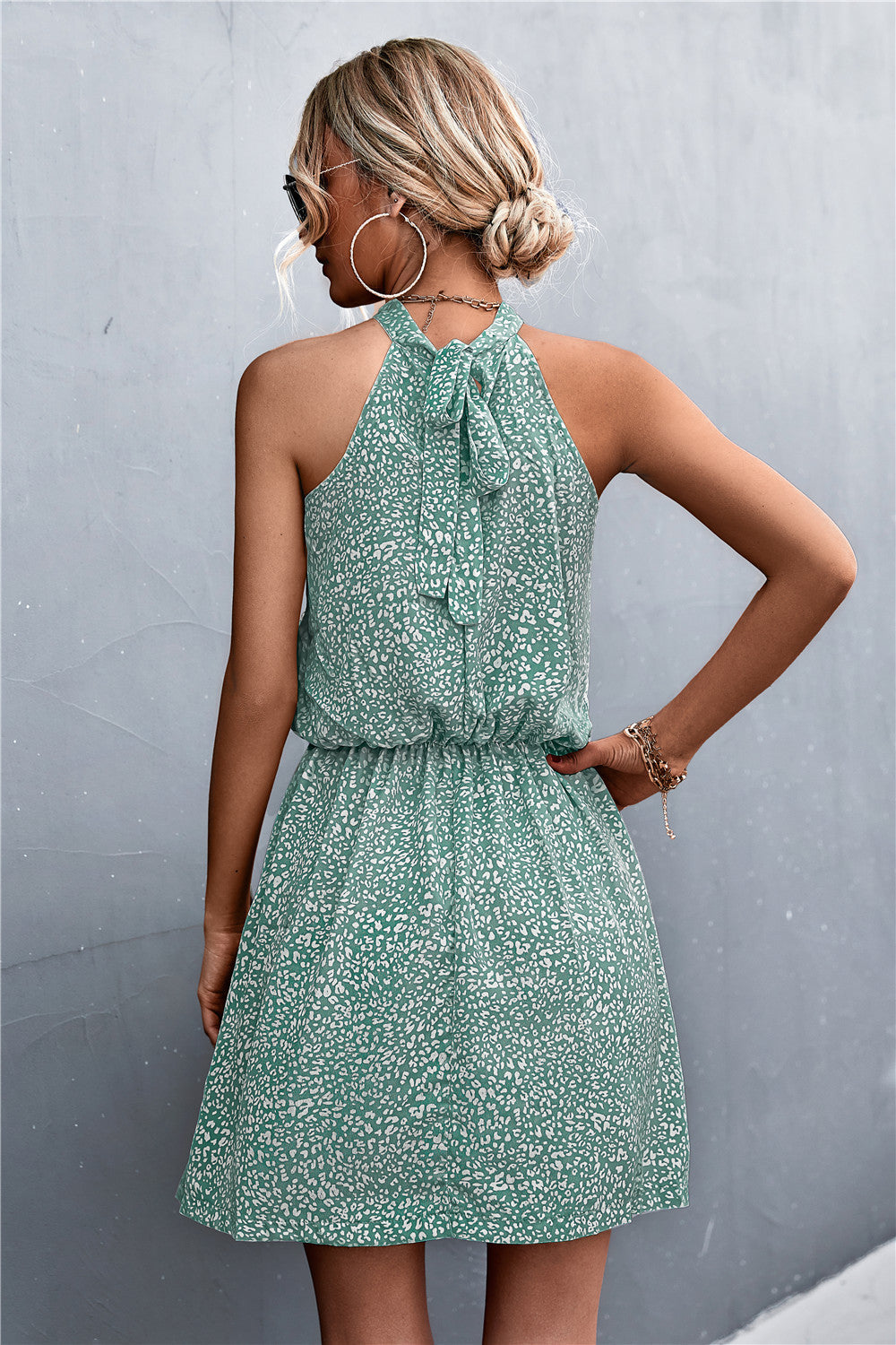 Buy Floral Tied Sleeveless Mini Dress by YO