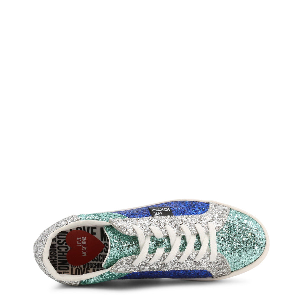 Buy Love Moschino Embellished Glitter Trainers by Love Moschino